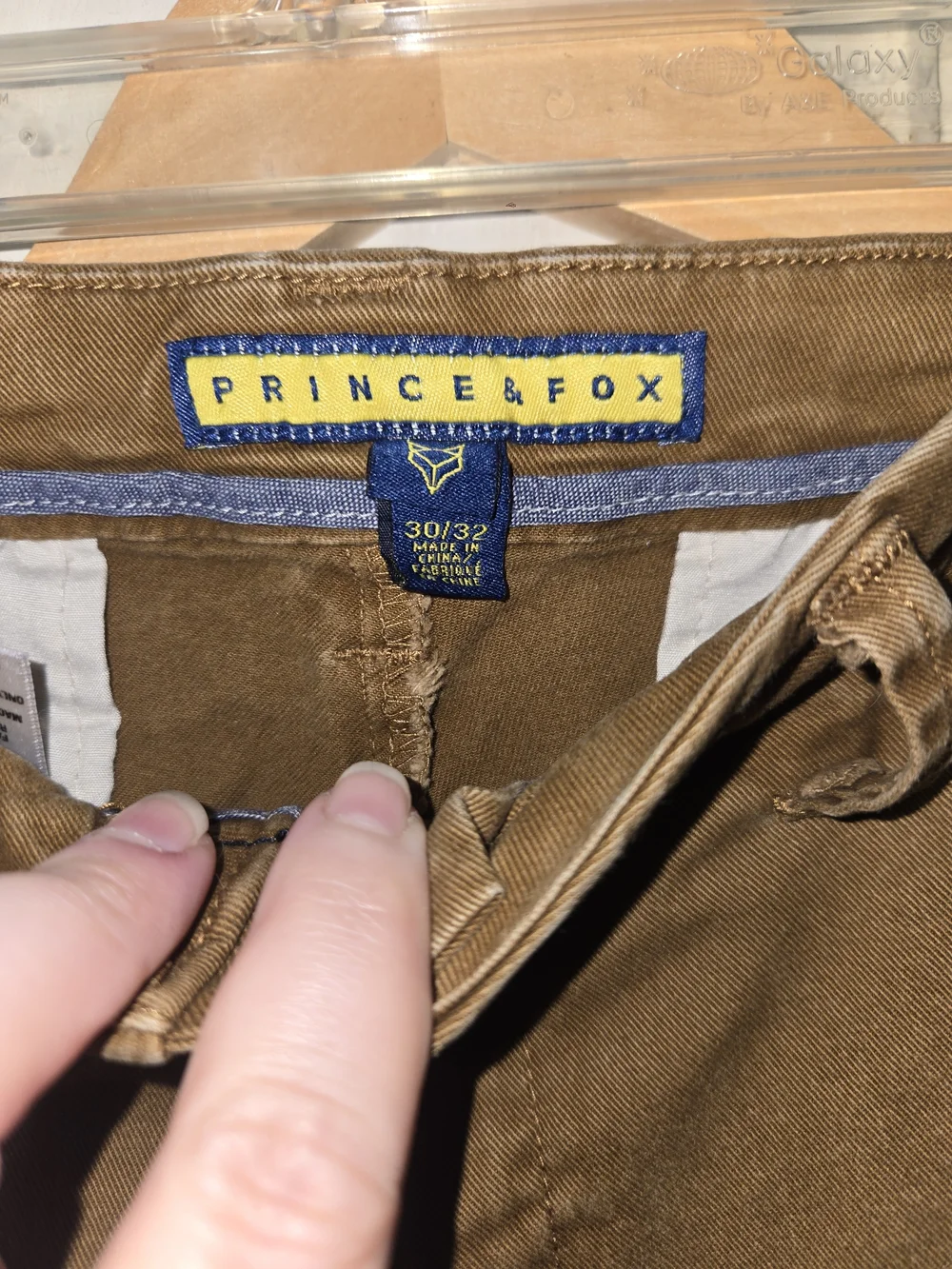 Men's Prince And Fox Brown Straight-Leg Casual Pants